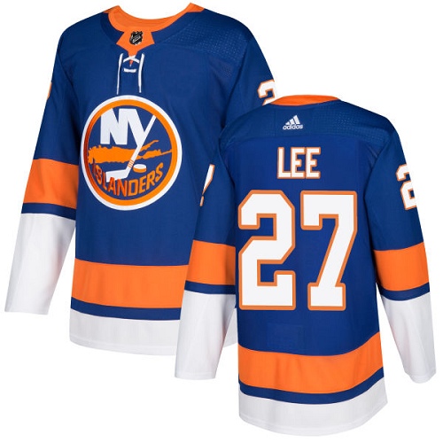 Adidas Men NEW York Islanders 27 Anders Lee Royal Blue Home Authentic Stitched NHL Jersey